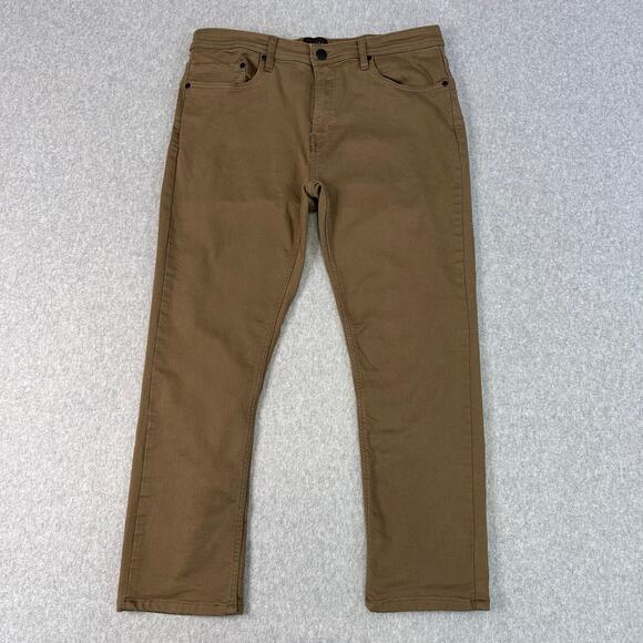 Jachs New York Pants Brown Mens Size 36/29 Mid-Weight 5 Pocket Stretch Mid Rise - Picture 1 of 13